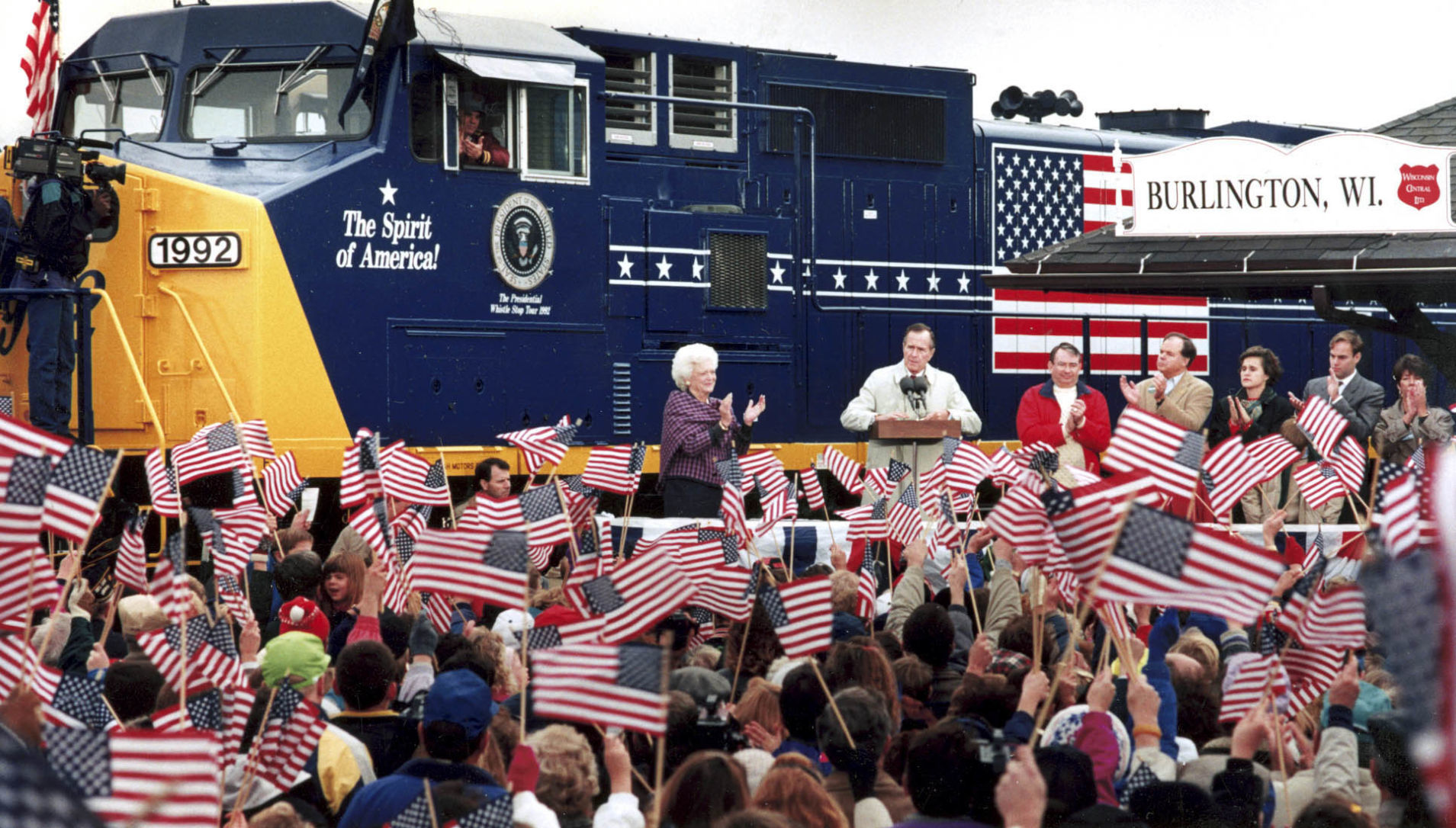 George Bush campaign rally